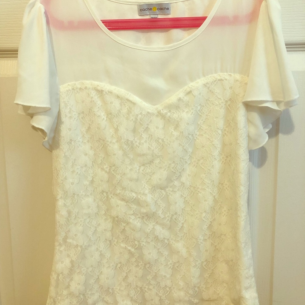 White dress top girls 12